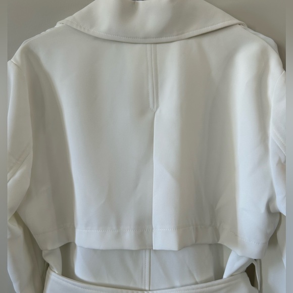 Bagatelle Double Breasted Off-white Trench Coat. Women’s Large - NWT - Picture 7 of 15